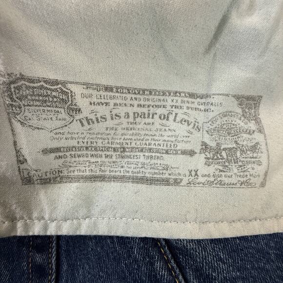 Levi’s 501 Straight Fit Jeans Blue Denim Button Fly 40x34 Made in Mexico - Picture 4 of 10